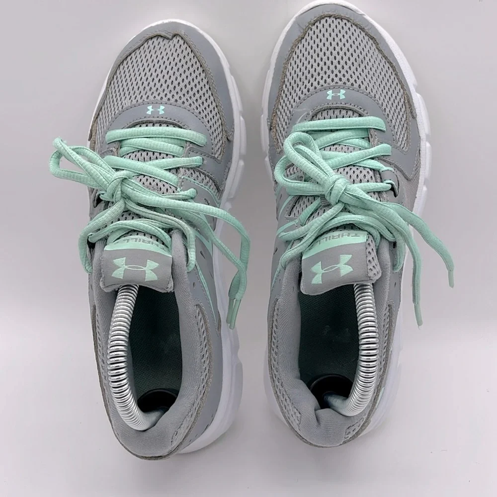 Under Armour Gray and Teal Athletic Shoes Womens Size 7
